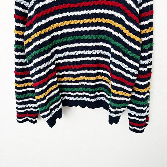 [La Ligne] x Target Navy Blue Textured Striped Cardigan Sweater Chunky Knit 2X - Picture 7 of 12